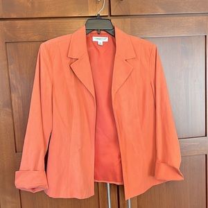 Peach colored linen/silk jacket